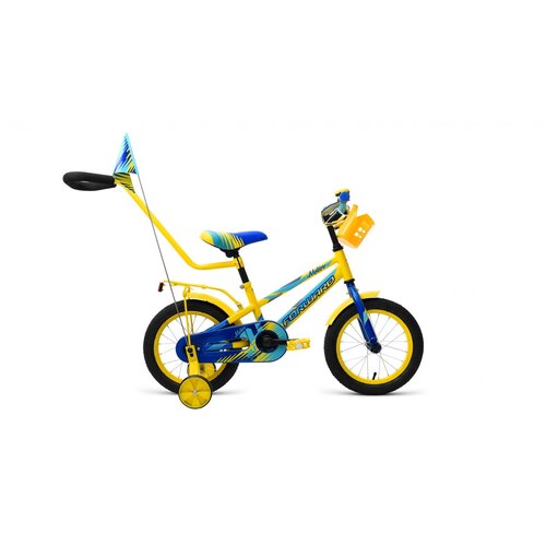 фото Велосипед forward meteor 12 серо-голубой\желтый rbkw0lne1019
