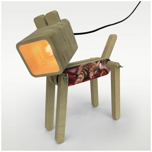 Настольная лампа светильник Собака праздники кот, год кролика, зима - 1357