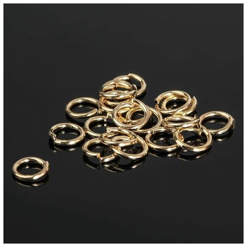 Кольцо соединительное 0,8x6мм (набор 50 гр, ±570 шт) СМ-976, цвет золото./В упаковке шт: 1