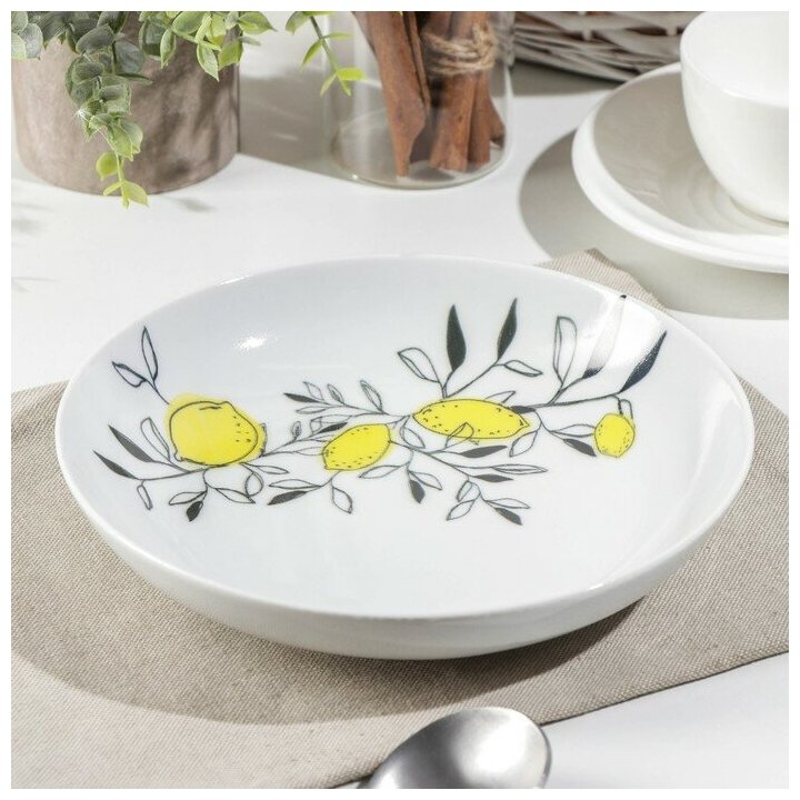 фото Тарелка глубокая «Мрамор», 700 мл, d=20,5 см