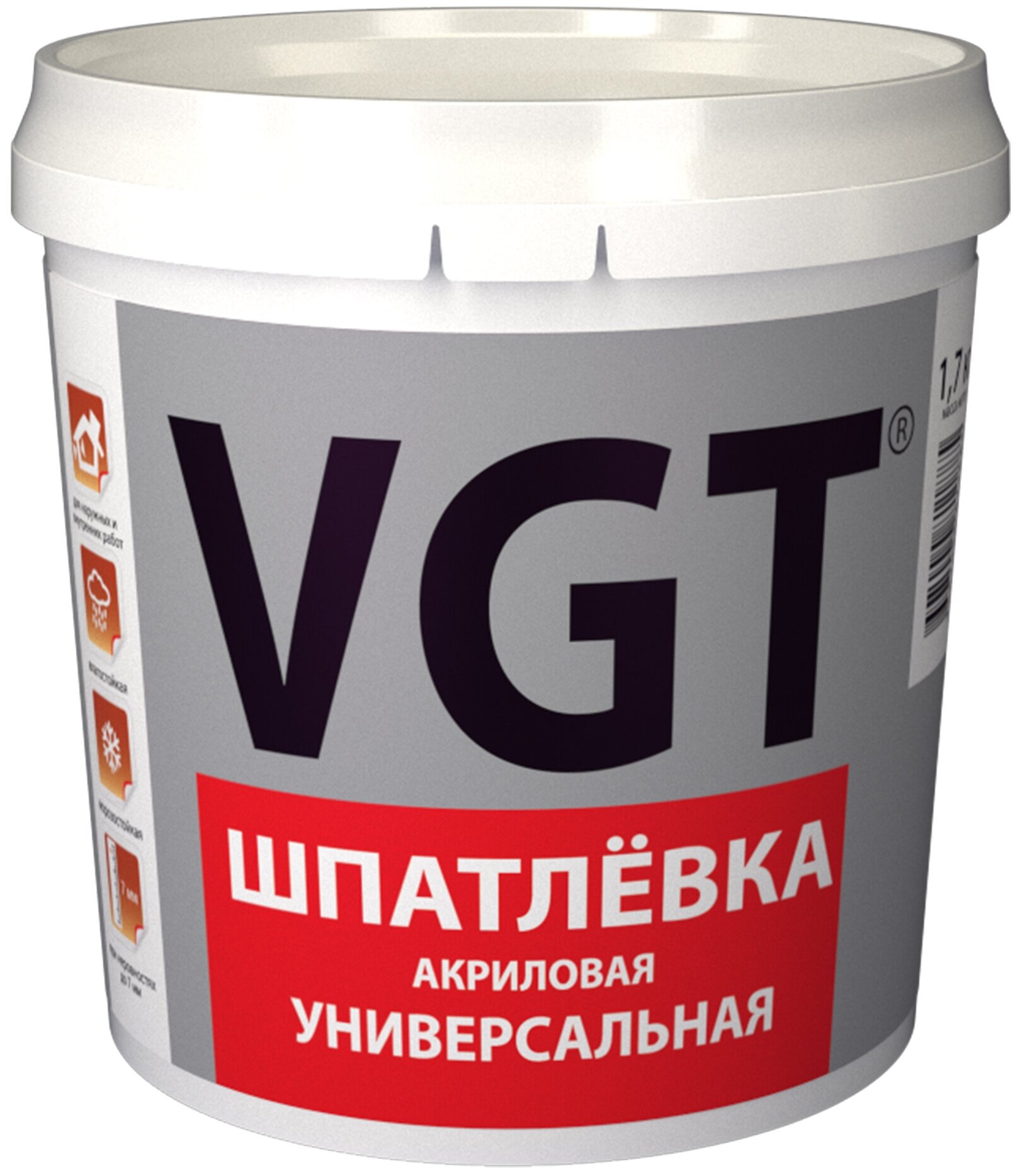 Шпатлевка акриловая универсальная VGT (1,7кг)