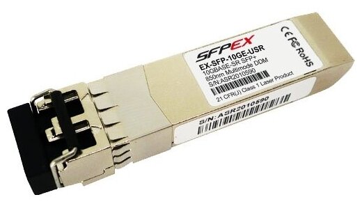 Аксессуар Juniper SFP+ 10 Gigabit Ethernet Ultra Short Reach Optics, 850 nm for 10m on OM1, 20m on OM2, 100m on OM3 multi-mode fiber