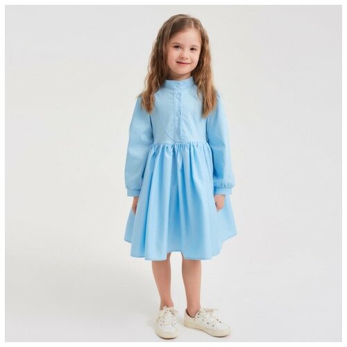 MINAKU Платье для девочки MINAKU: Cotton collection цвет голубой, рост 116