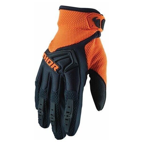 Мотоперчатки кроссовые THOR S20 SPECTRUM, черно-оранжевые (XL)