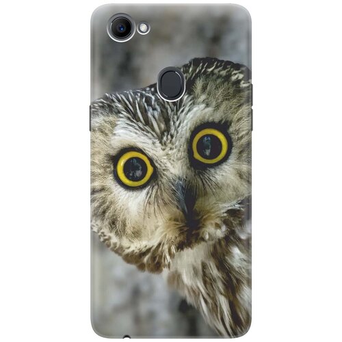 фото Re:pa накладка transparent для oppo f7 с принтом "удивленная сова"