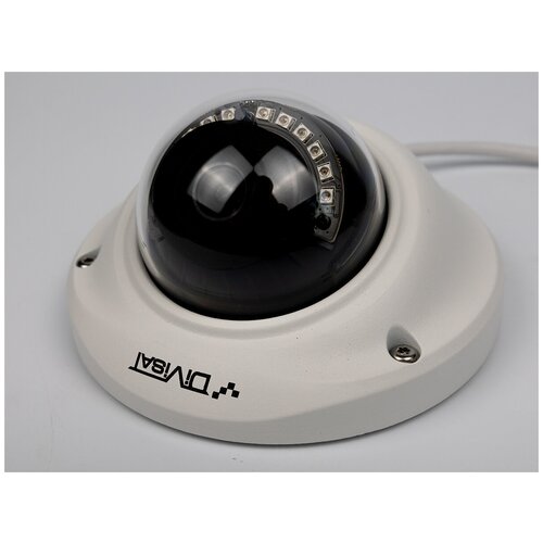 IP-видеокамера внутренняя DVI-D221F mini flat Dome 2Мп антивандальная с микрвходом Divisat 439000₽