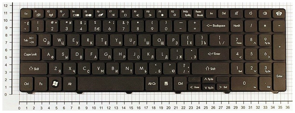 Клавиатура для ноутбука Packard Bell EasyNote LM94 черная