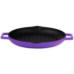 Сковорода-гриль с чугунной ручкой LAVA LV Y GT 28 K0 P 28 см, 2,16 л, фиолетовая - изображение