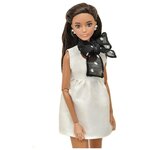 Barbie Elenpriv Одежда для кукол Барби - Белое платье и шарфик - изображение