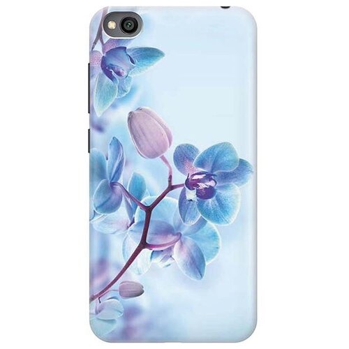 фото Ультратонкий силиконовый чехол-накладка для xiaomi redmi go с принтом "синий цветок на синем" gosso