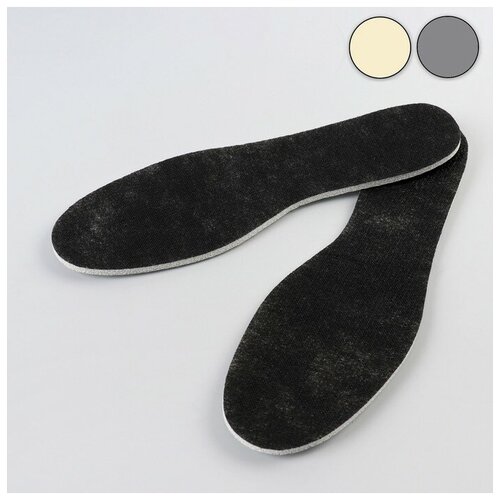 Стельки для обуви, универсальные, фольгированные, 36-45 р-р, пара, цвет серый