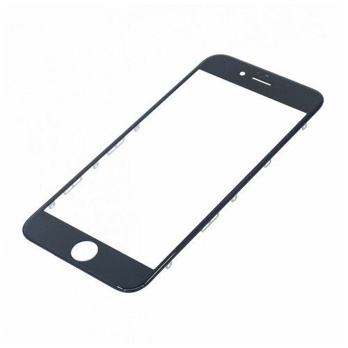 Стекло модуля + рамка для Apple iPhone 6, черный, AA стекло модуля для realme 6 pro черный aa