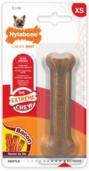 Nylabone косточка экстра-жесткая с ароматом бекона, для собак разных пород (XS)