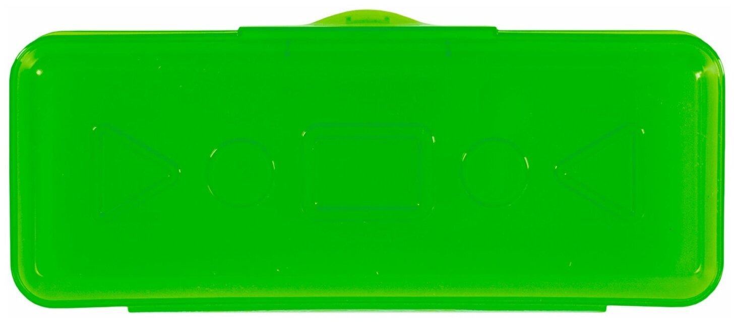 Пенал пластиковый пифагор тонированный, ассорти 4 цвета, 20х7х4 см, 228113