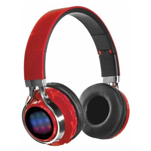 Наушники LuazON RX-1 беспроводные накладные BT 42 250 мАч LED FM microSD красные 232200₽