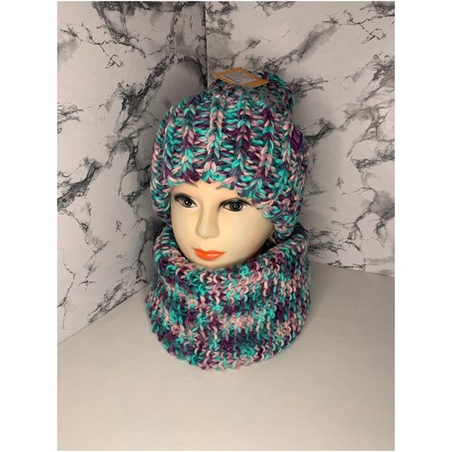 фото Комплект зимний женский шапка+снуд ysg