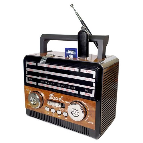 Радиоприемник FEPE FP-1360U дерево 155100₽