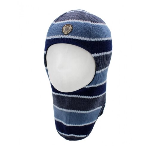 фото Шапка- шлем kotik, размер 56-58, цвет темно- синий/джинс/индиго