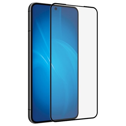 DF / Закаленное стекло с цветной рамкой (fullscreen+fullglue) для телефона Samsung Galaxy S22 смартфона Самсунг Галакси С22 DF sColor-124 (black)