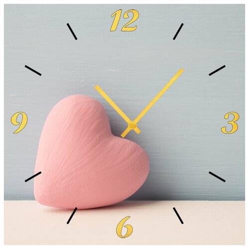 фото Svs настенные часы svs 3002027 розовое сердечко