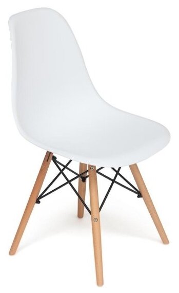 Стул обеденный Tetchair Cindy Chair, дерево/металл/сиденье пластик, white (белый) 4 шт/уп.