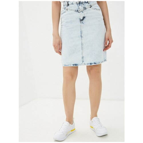 фото Джинсовая юбка-карандаш incity, цвет светло-синий, размер 40