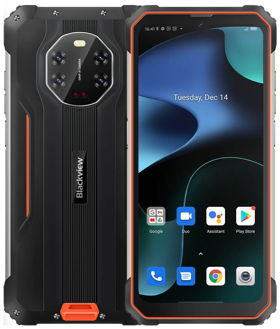 Смартфон Blackview BV8800 8/128 ГБ CN, Dual nano SIM, оранжевый