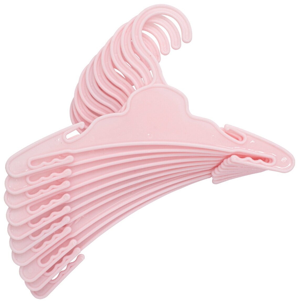 фото H-0001 Вешалки 10шт/упак, 18*9см (розовый)