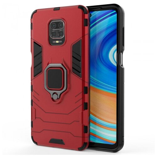 Transformer Ring Противоударный чехол под магнитный держатель для Xiaomi Redmi Note 9 Pro (Max) / 9S leather armor case for xiaomi redmi note 9 10x 4g car magnetic ring stand holder cover for redmi note 9s 8 8a note9 pro max 5g