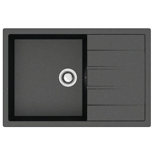 Кухонная мойка Карельский камень модель 161 (750*505) Q4 Черный