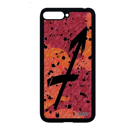 фото Качественный чехол на смартфон // huawei y6 2018 // "знак зодиака стрелец" зодиак планета, utaupia, оранжевый