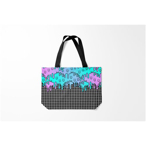 фото Сумка-шоппер / 46х35 см / популярные иллюстрации / модные beach miami burnettie