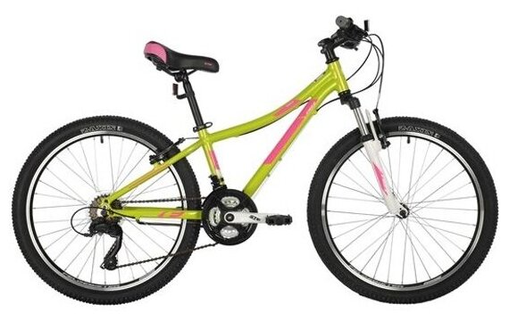 Подростковый велосипед Foxx 24" Camellia зеленый, размер 12" 24AHV. CAMELLIA.12GN21