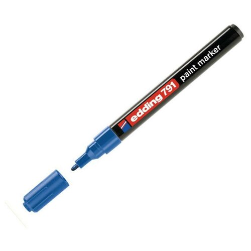 Маркер лаковый пеинт (лак) EDDING E-791/3 синий 1-2мм, пласт. корп