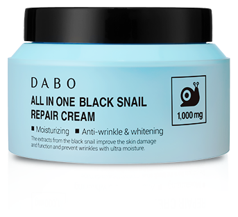 DABO Восстанавливающий крем с экстрактом черной улитки/All in one Black Snail Repair cream/корейская косметика/крем для лица