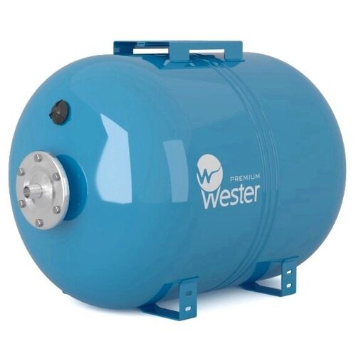 Мембранный бак (гидроаккумулятор) Wester Premium WAO 100P, нерж. контрфланец для водоснабжения горизонтальный напольный