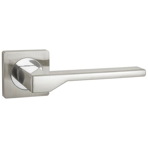 Ручка дверная межкомнатная на квадратной розетке раздельная K. JK51. LEVEL (LEVEL JK) SN/CP-3 матовый никель