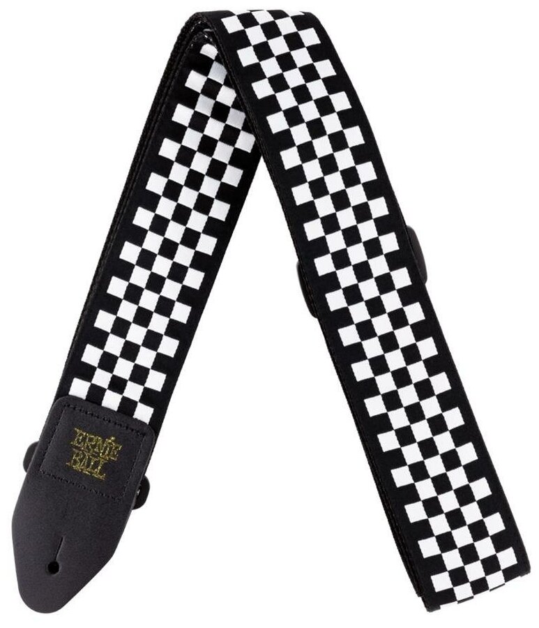 ERNIE BALL 4149 Jacquard Black and White Checkered Ремень для гитары