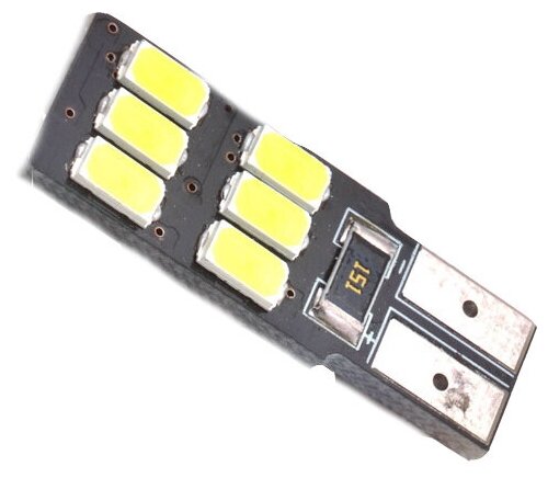 Автомобильные светодиодные лампы T10 - 5 - 6 SMD 5630 односторонняя (с обманкой) (2шт.)