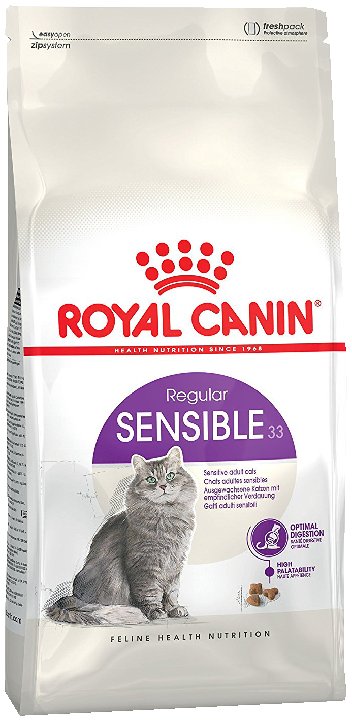 Royal Canin Sensible для кошек с чувствительным пищеварением Курица, 400 гр.