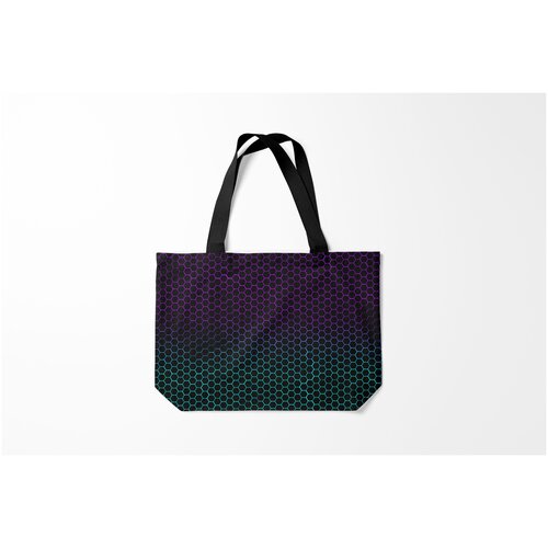 фото Сумка-шоппер / 46х35 см / неоновые принты / разные соты burnettie