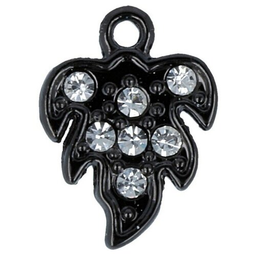 PT018 Подвеска 9 х 14 мм №06 черный никель (прозрачный)