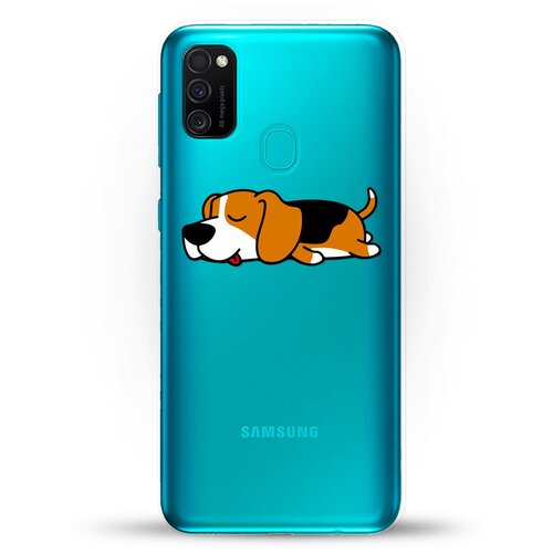 силиконовый чехол swag бигль на samsung galaxy m21 Силиконовый чехол Уставший бигль на Samsung Galaxy M21