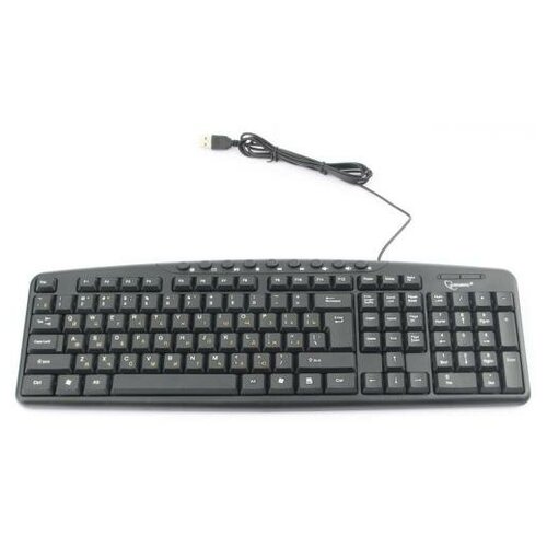 Клавиатура Gembird KB-8340UM-BL, USB, черный, 107 клавиш + 9 доп. клавиш, кабель 1.7 метра {20} (796585)