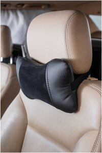 Фото Автомобильная подушка косточка под шею на подголовник автомобиля