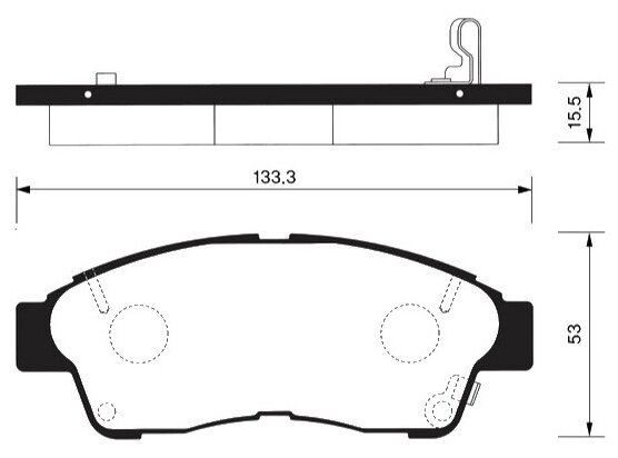 Дисковые тормозные колодки передние SANGSIN BRAKE SP1110 (4 шт.)