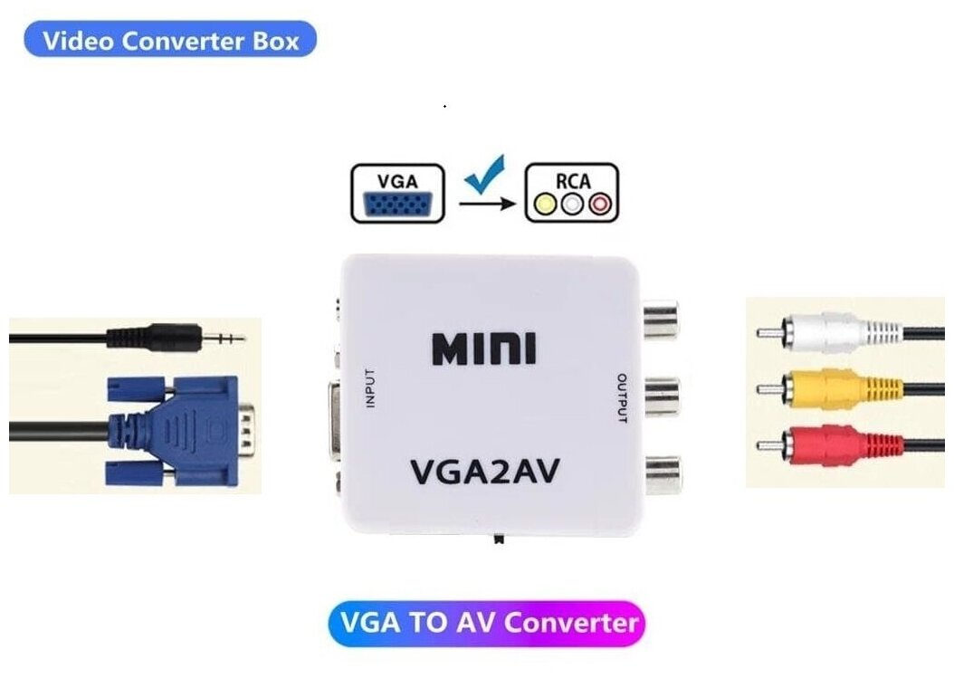 Переходник VGA to AV/RCA