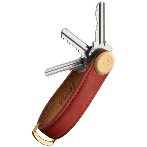 Ключница Orbitkey Key Organiser Crazy-Horse Leather (красный)