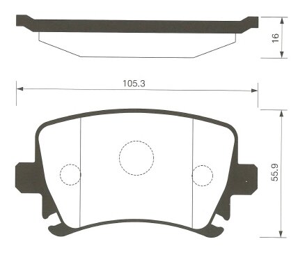 Дисковые тормозные колодки задние SANGSIN BRAKE SP2099 (4 шт.)