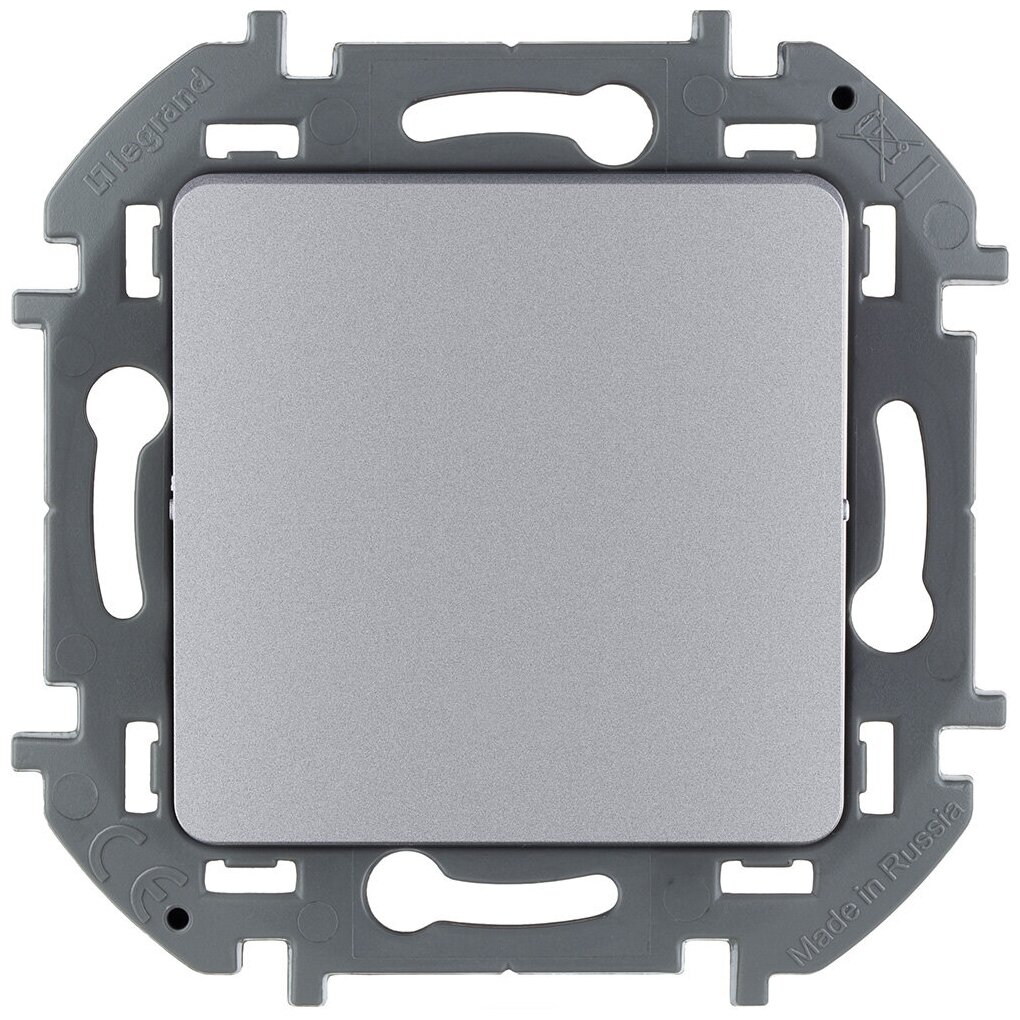 фото Legrand INSPIRIA Переключатель одноклавишный 10 AX - 250 В - алюминий (комплект 8шт)